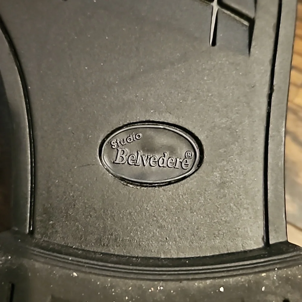 Belvedere Duke Dress Shoes Black Leather EUC 10.5D